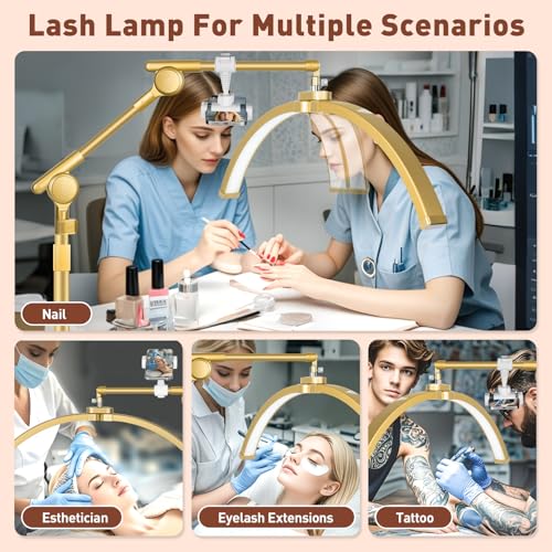 2026 Half Moon Eyelash Extension Light with 4