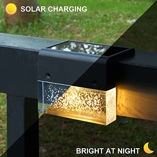 Solar Deck Lights LED Waterproof Solar Step Lights Outdoor 6 Pack (6 Count)