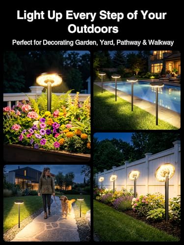 3X Larger & Taller Solar Pathway Lights Outdoor (6 Count)