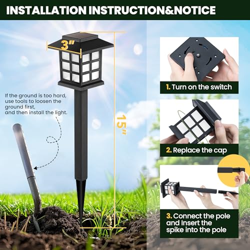 Solar Lights Outdoor Waterproof 16 Pack (84.8 Ounce)