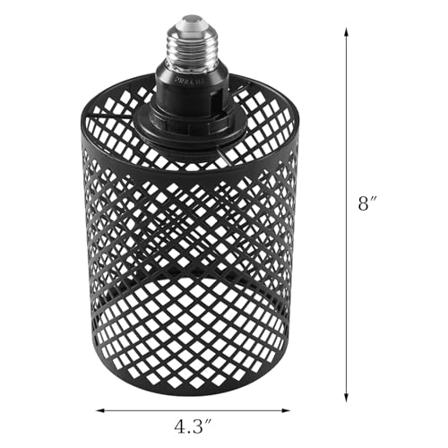 E26 to E26 Edison Light Fixture Vintage Black Metal Cage Light for Wall Sconce Pendant Floor Lamp & Ceiling Light Fixture