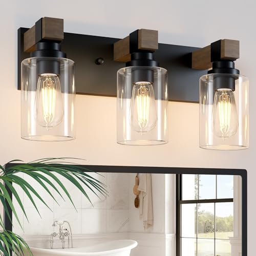 Farmhouse 3 Light Bathroom Vanity Light Fixtures