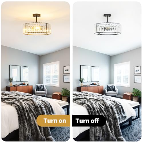 Modern Crystal Ceiling Light Fixture
