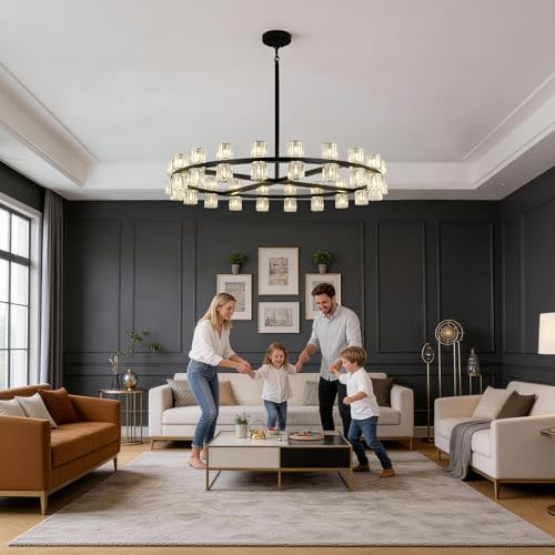 40 Light Large Crystal Chandelier