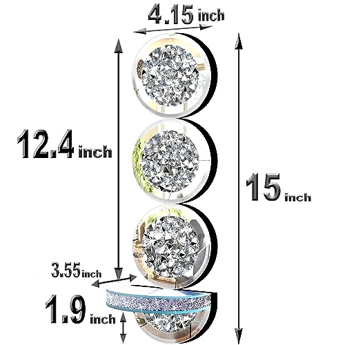Set of 2 Crystal Crush Diamond Candle Sconces (2 Count)