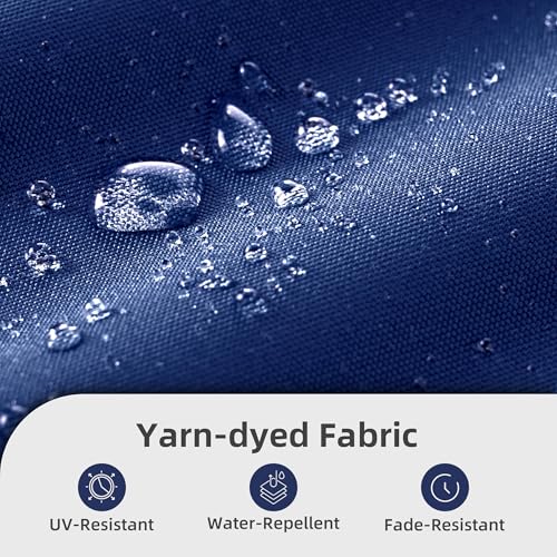 9x12 FT Patio Cantilever Outdoor Umbrella with Base and LED Lights