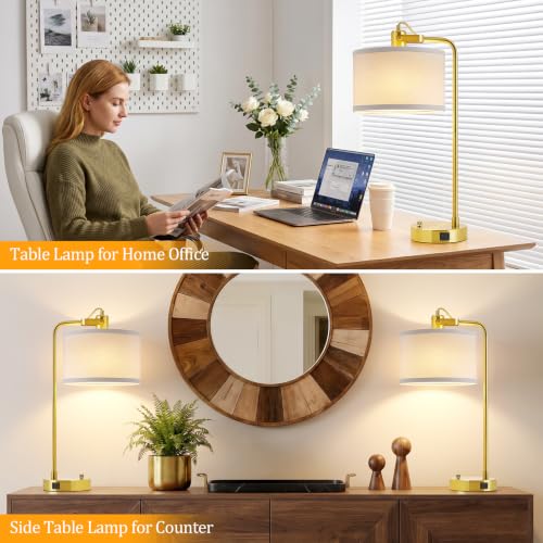 Gold Table Lamp Set of 2