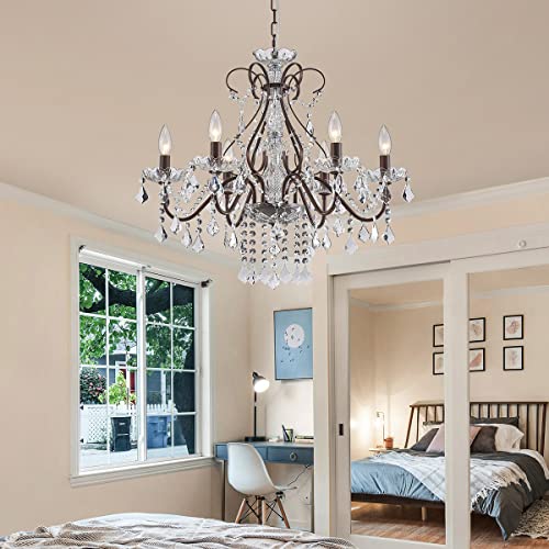 Saint Mossi 6 Light Crystal Chandelier Light Fixture Modern Chandelier Crystal Lighting