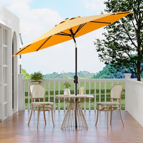 10FT Patio Umbrella 8 Sturdy Ribs Outdoor Table Umbrella
