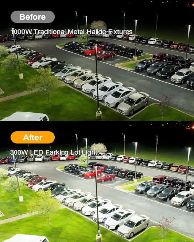 LED Parking Lot Light 300W 42000LM 5000K