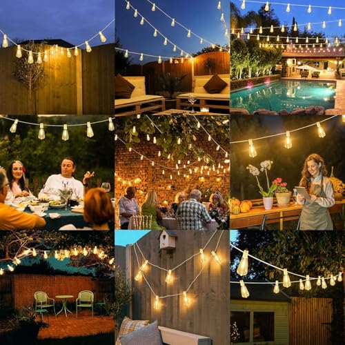 25FT Outdoor String Lights 13 Bulbs