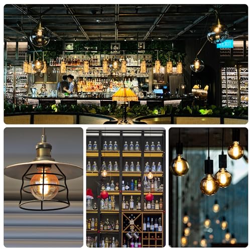 G25 Globe LED Edison Light Bulbs (4 Count)