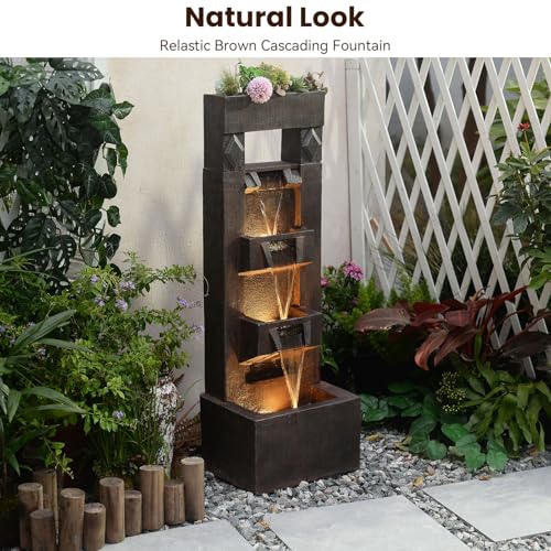 40.9 in Modern Outdoor Water Fountain