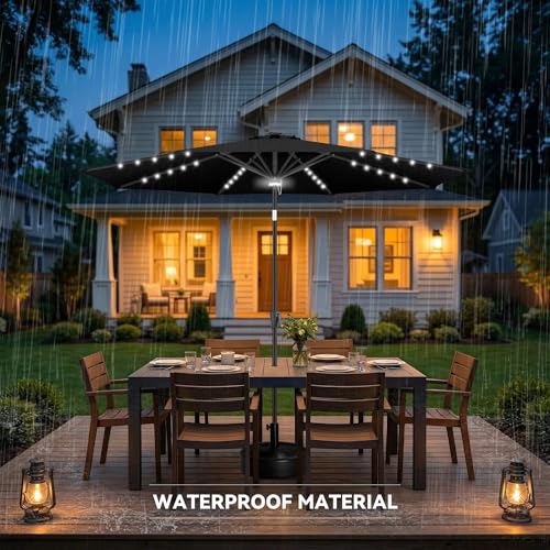 Solar Patio Umbrella with Centre Light