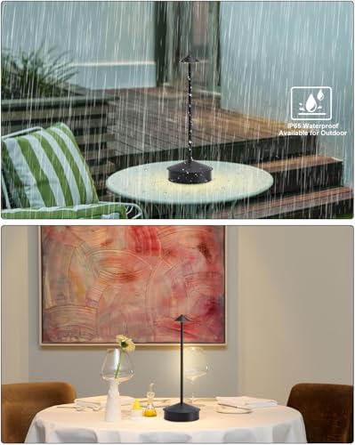 2 Pack Aluminum Cordless Table Lamp (2 Count)