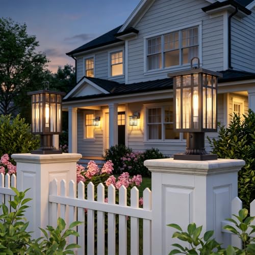 Dusk to Dawn Outdoor Post Light with Pier Mount Base