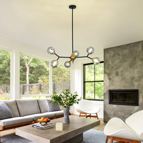 Glass Globe Sputnik Chandelier