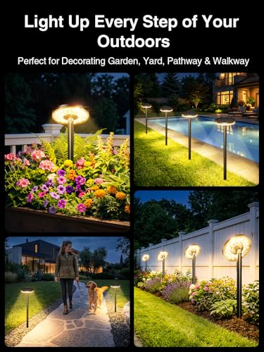 3X Larger & Taller Solar Pathway Lights Outdoor