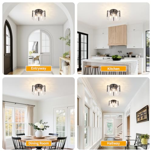 3 Light Semi Flush Mount Ceiling Light