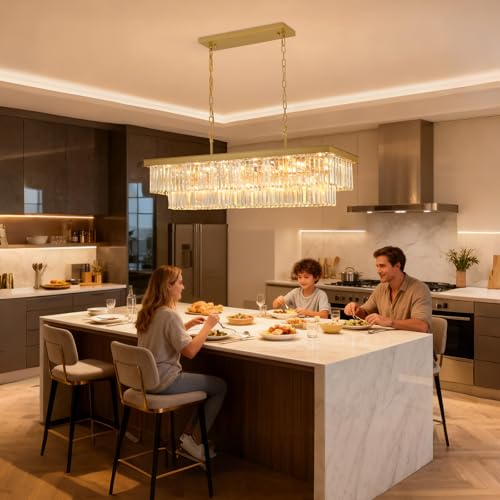 Gold Crystal Chandeliers for Dining Room