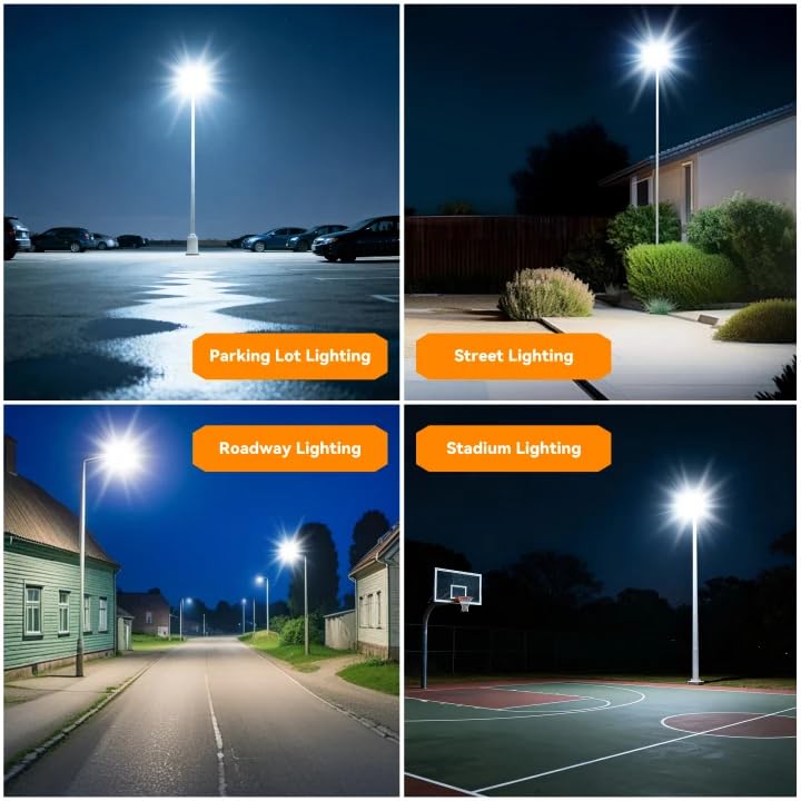 300W Upgraded LED Parking Lot Light with Photocell 45000lm 5000K