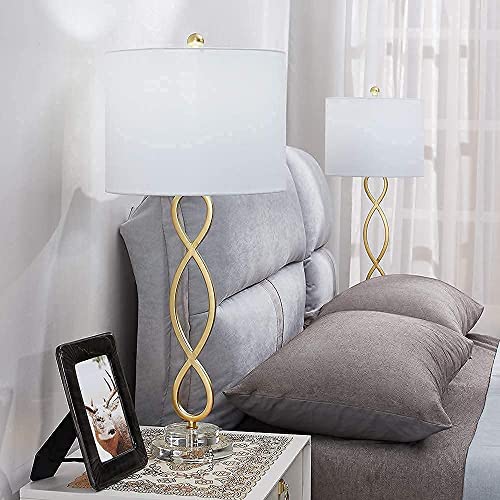 30" Brass Gold Table Lamps Set of 2 for Living Room (2 Count)