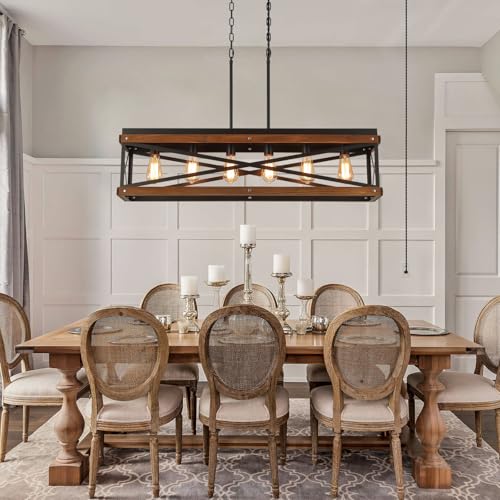 Rustic Farmhouse Plug in Kitchen Island Lighting