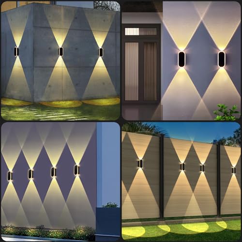2PK Solar Fence Lights Outdoor