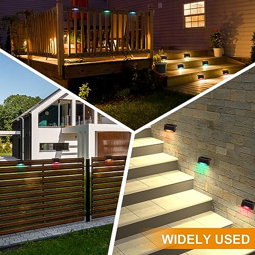 32 Pcs Solar Deck Step Lights Outdoor