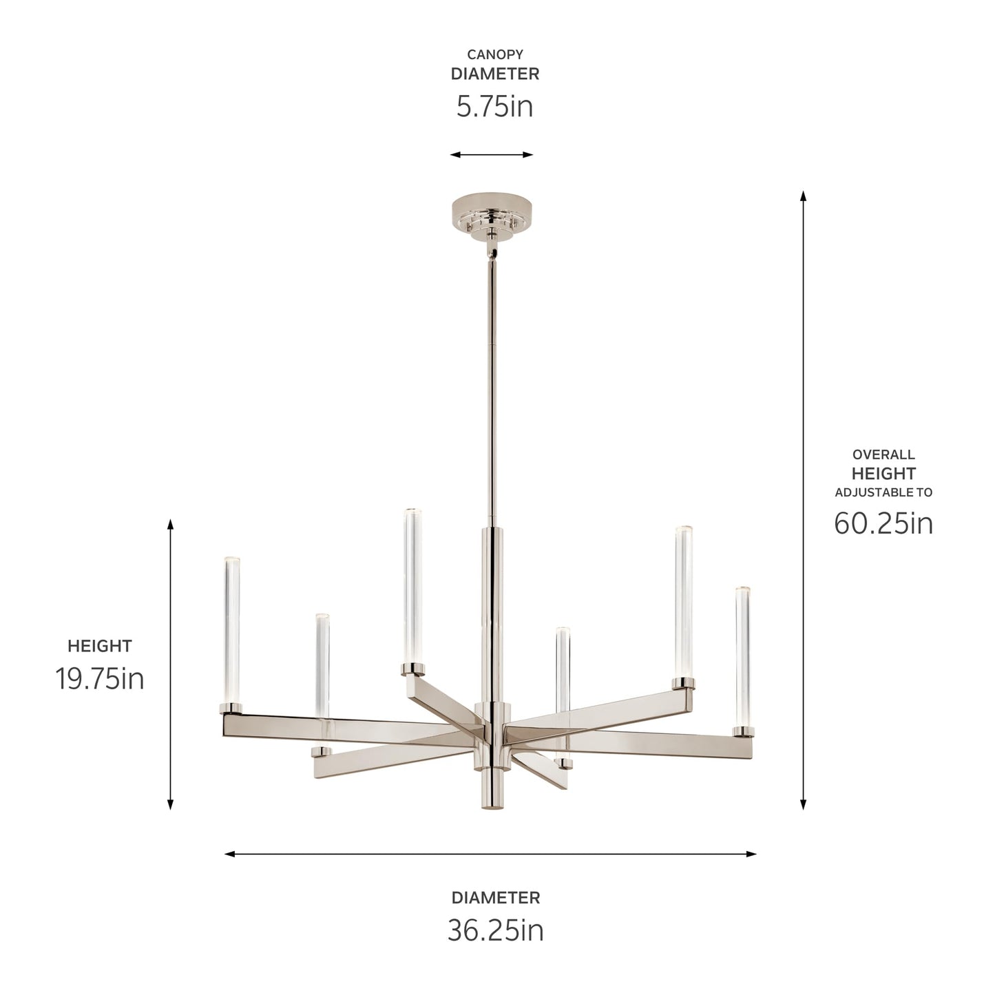 Sycara 6 Light LED Chandelier