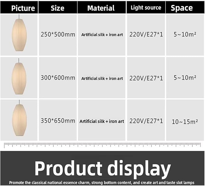 Modern Chinese Zen Pendant Lamp, Elegant Chandelier for Restaurant, Cafe, Hotel, Library Decor ,for Kitchen(Warm Light,Diameter 30cm)
