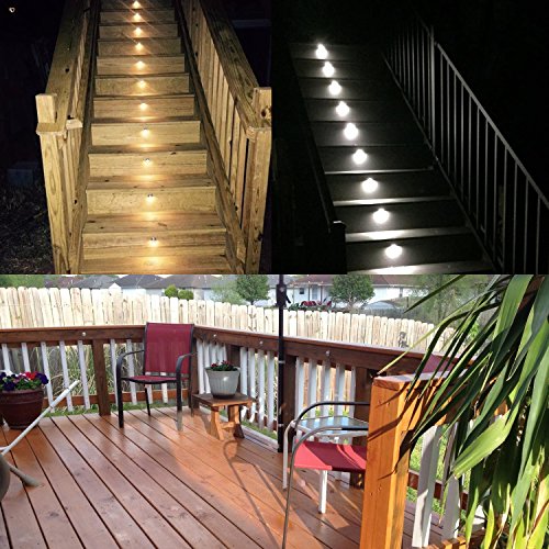 10 Pack LED Stair Lights Kit Low Voltage Deck Lights Waterproof IP65 Outdoor 1 (10 Count)