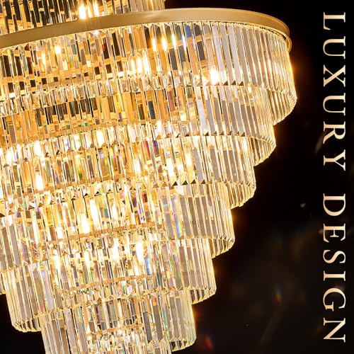 43.3" Large Crystal Chandelier