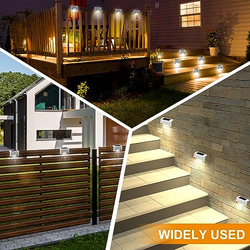 32 Pcs Solar Deck Step Lights Outdoor