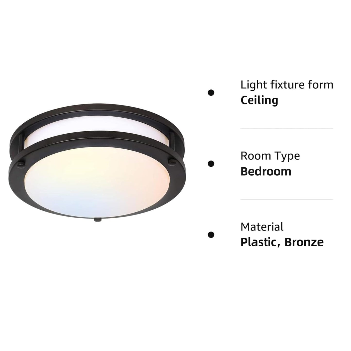 13 inch Flush Mount LED Ceiling Light Fixture (2 Count)