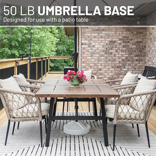 Durable Fillable Umbrella Base Designed to be Used with a Patio Table