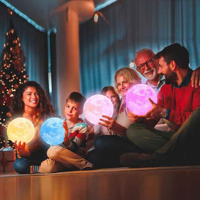 Moon Lamp Galaxy Lamp Upgraded Timing 5.9 Inch 16 Colors 3D Moonlight Galaxy Light,Moon Night Light for Adults,Kids Lamp Moon Gifts for Women Girls Boys Bedroom