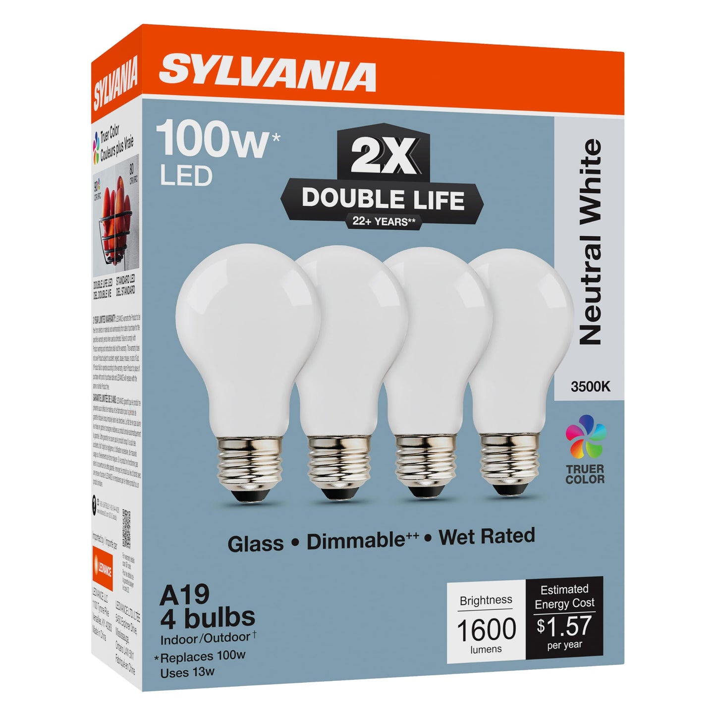 Sylvania Double Life LED Light Bulb (4 Count)