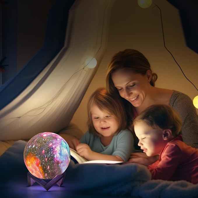 Moon Lamp Galaxy Lamp Upgraded Timing 4.7 Inch 16 Colors 3D Moonlight Galaxy Light,Moon Night Light for Adults,Kids Lamp Moon Gifts for Women Girls Boys Bedroom