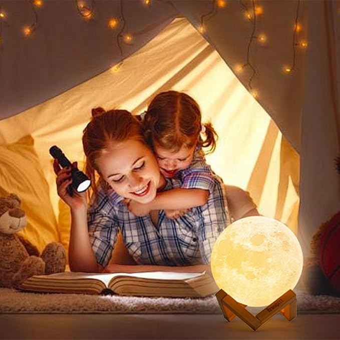 Moon Lamp Galaxy Lamp Upgraded Timing 4.7 Inch 16 Colors 3D Moonlight Galaxy Light,Moon Night Light for Adults,Kids Lamp Moon Gifts for Women Girls Boys Bedroom