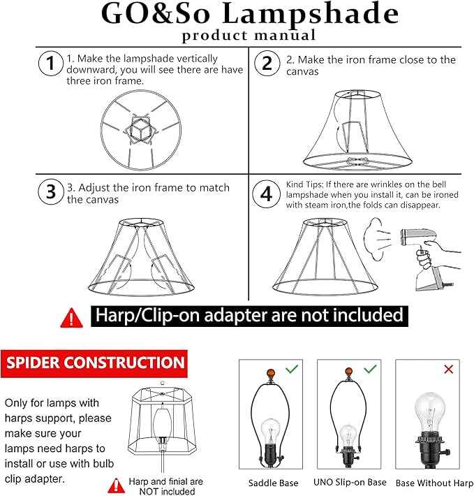 GO&SO 2 Pack White Linen Lamp Shades Square Cut Corners, 10"Top × 13" Bottom × 10.5" High(Spider) Medium Lampshade Replacement for Table Lamp & Floor Lamps Modern,Transitional Style, Easy Assembly