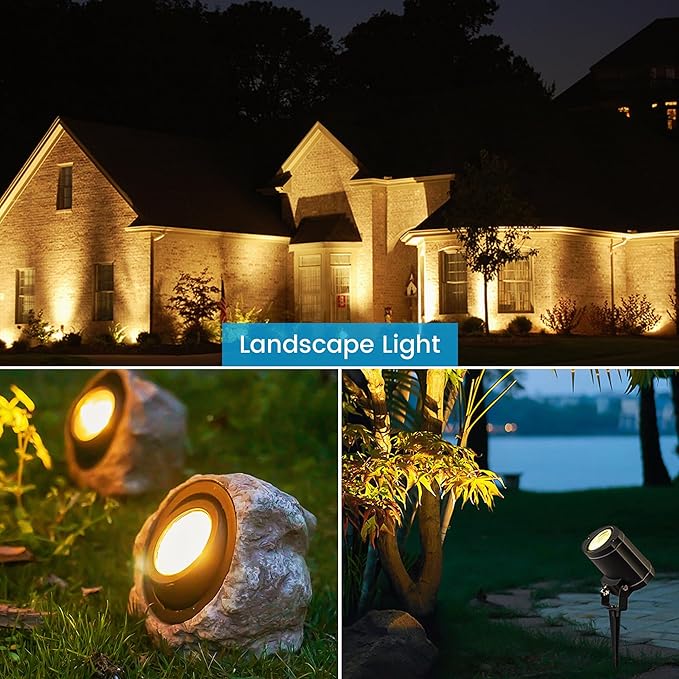 10 Pack Dimmable MR16 LED Bulbs, 12V 5W(50-Watt Equivalent), 3000K Warm White, GU5.3 Bi-Pin Base, 40-Degree, Indoor/Outdoor Landscape Spotlight Track Recessed Lighting
