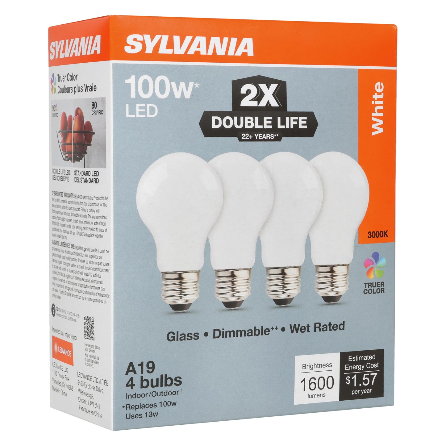 Sylvania Double Life LED Light Bulb (4 Count)