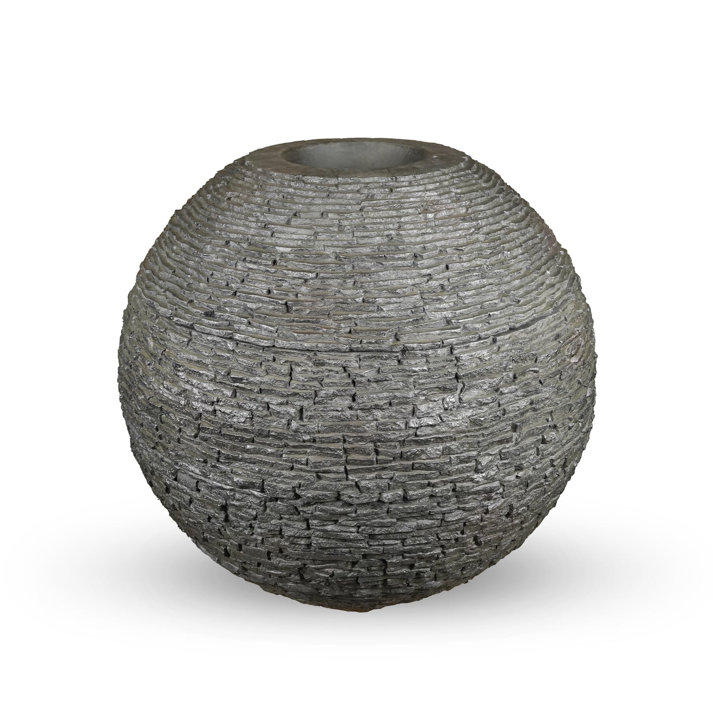 Stacked Slate Sphere Water Fountain for Yard