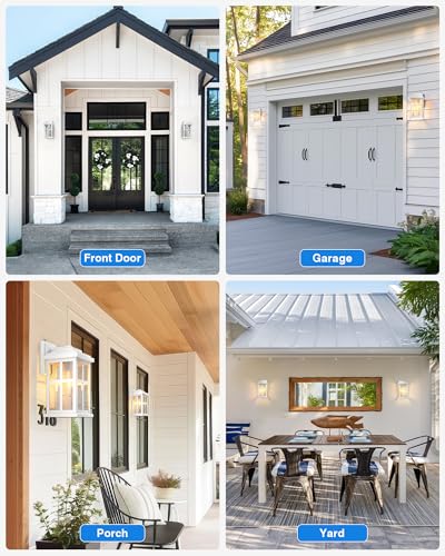 Large White Outdoor Wall Lights (Large Dusk to Dawn 1 Pack / White)