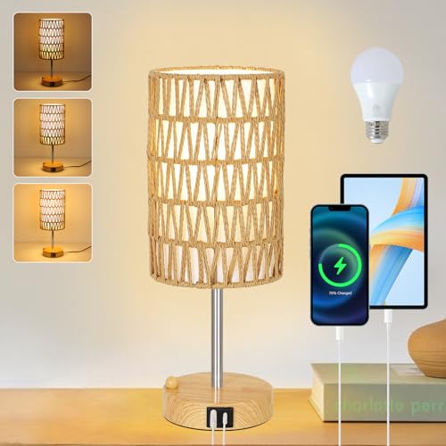 Touch Table Lamp For Bedroom with Bulb