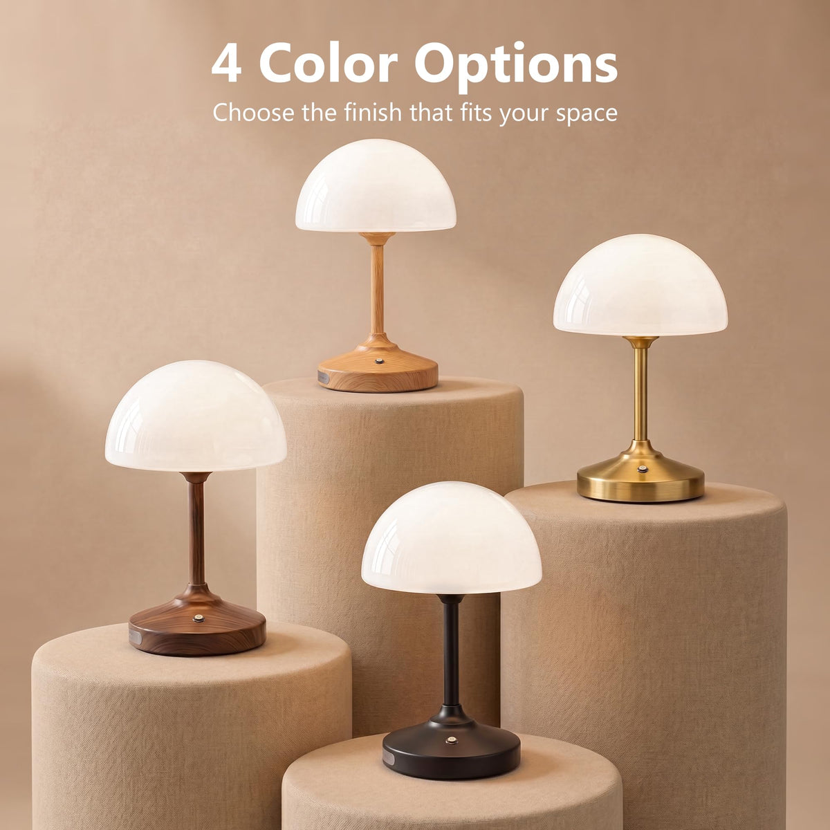 Table Lamp Cordless Lamp (Wood Grain)