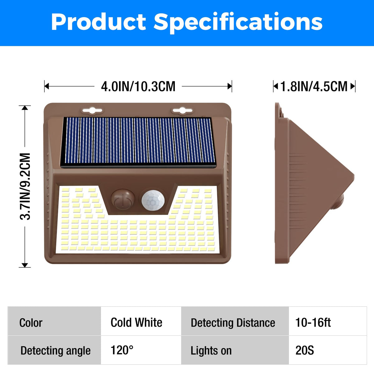 Solar Lights Outdoor Waterproof [12 Packs (12 Pack / Brown Frame)