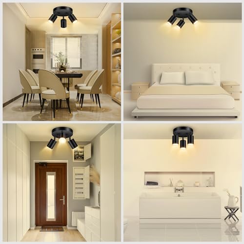 LED 3 Light Track Lighting Kit (Black)