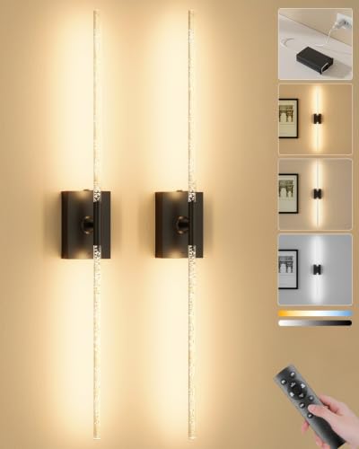 Battery Operated Wall Sconces Set of 2